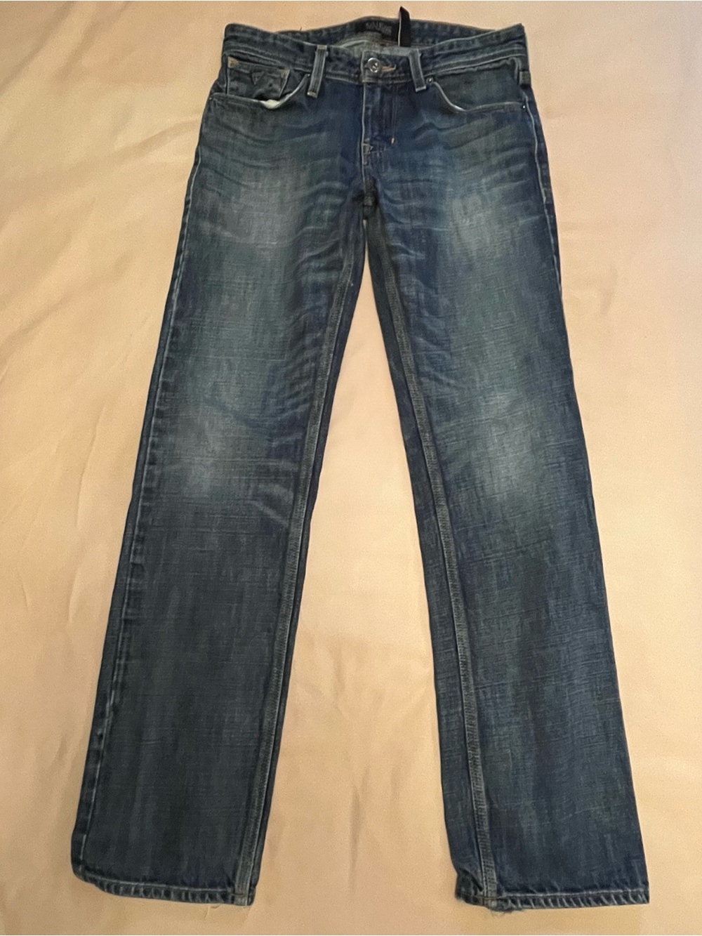 Guess Men's Lincoln Slim Straight Faded Blue Jeans